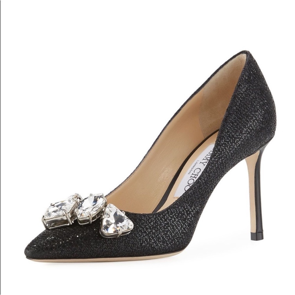 NWOT Jimmy Choo Glitter Crystal Marvel Pumps